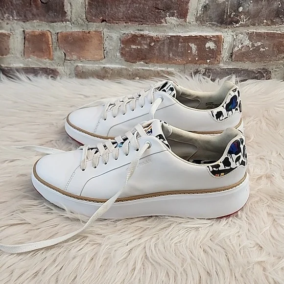 Cole Haan Women's GrandPro Topspin Sneakers White/Graffiti, Size 9B - Picture 6 of 17